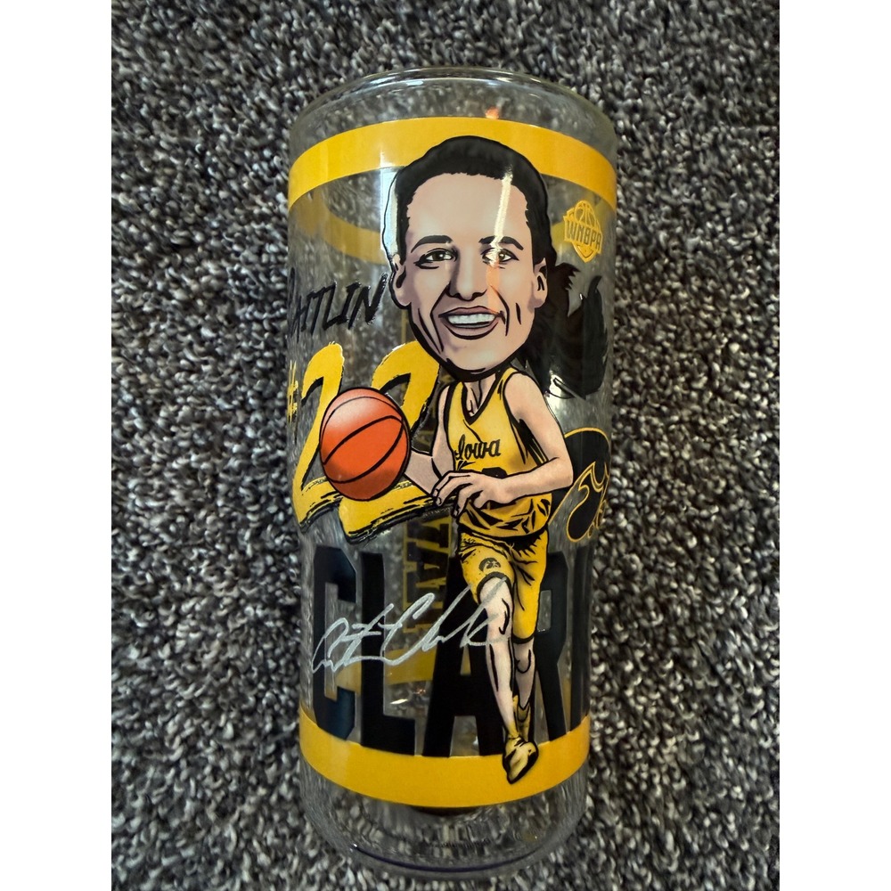 Caitlin Clark Iowa Hawkeyes Gametime Sidekicks Caricature Tumbler 22oz No Lid